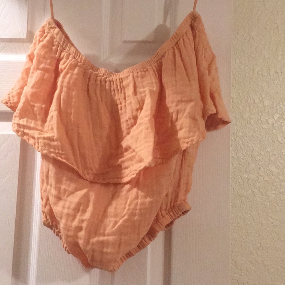 Michael stars orange tube top